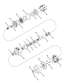 Wheel Motors (White) Diagram and Parts List for L60-KH (53AH8CTD050-27HP)(2011) Cub Cadet Lawn Tractor